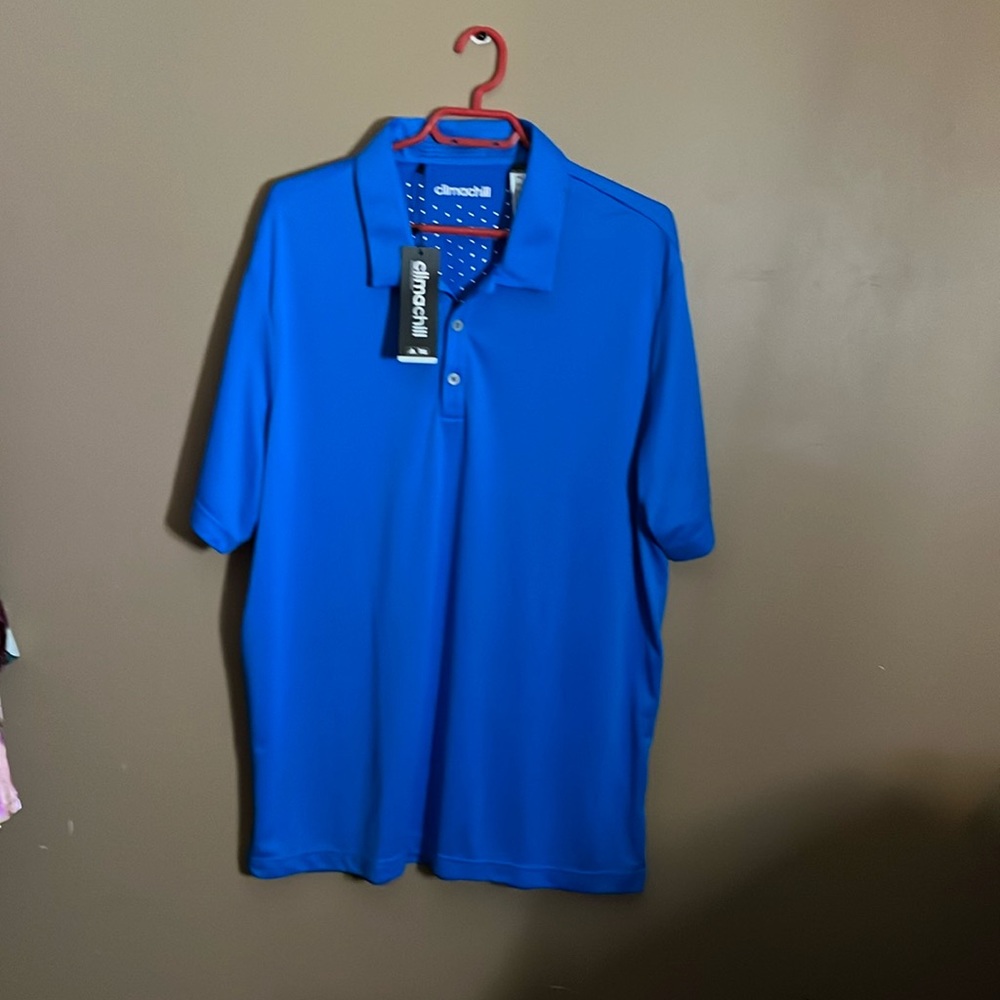 😄NWT climachill blue polo golf shirt. B4
